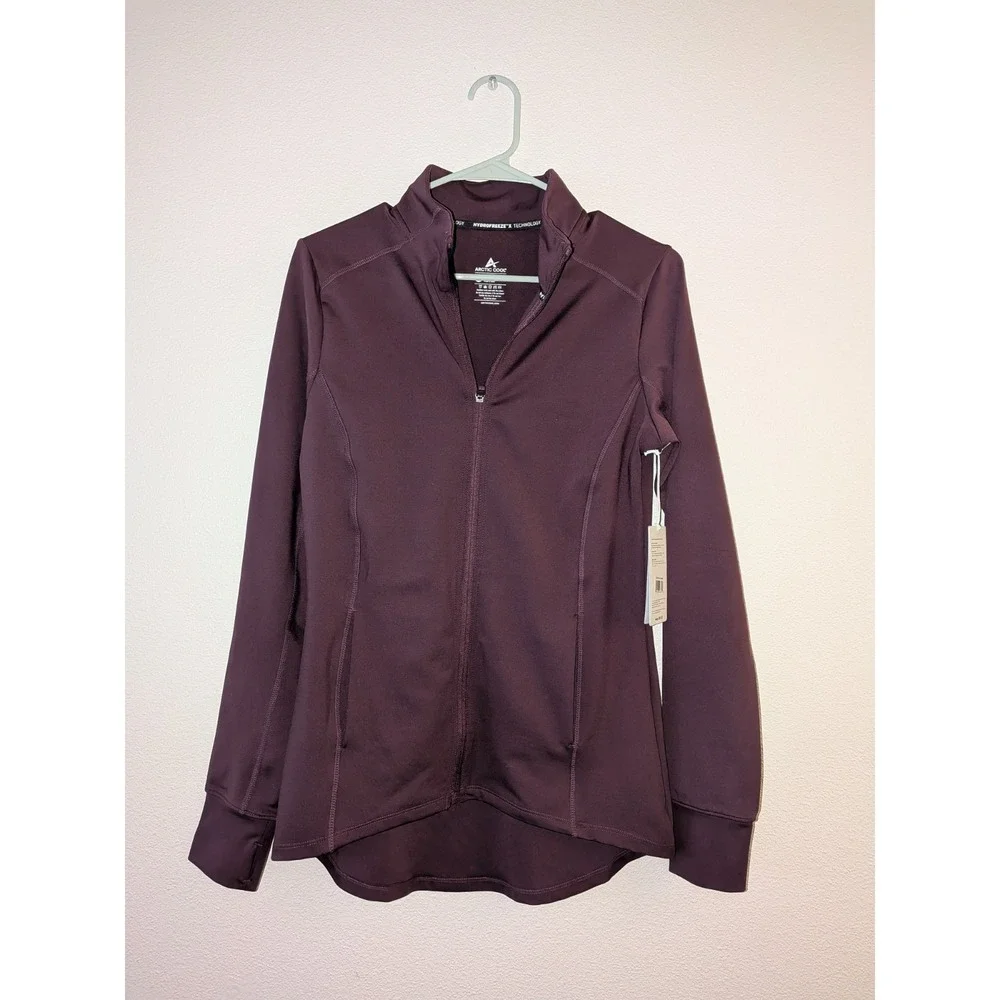 HydroFreeze X Instant Cooling Zip‎ Up Long Sleeve Womens Medium Purple